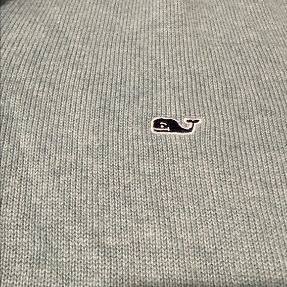 Vineyard Vines Men’s Med Cotton Cashmere 1/4 Zip Sweater Green Pullover Preppy - Picture 2 of 6